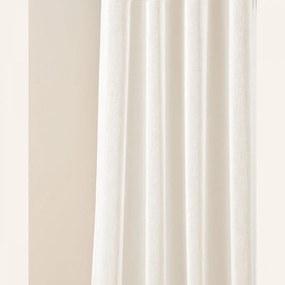 Krémová záclona Sensia so zavesením na priechodky 400 x 250 cm