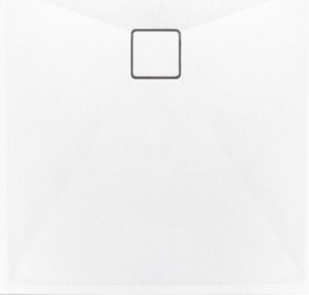 Deante Correo, obdĺžniková granitová sprchová vanička 90x90x3,5 cm, biela matná, DEA-KQR_A41B