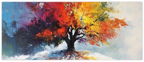 Obraz - Pestrofarebný strom (120x50 cm)
