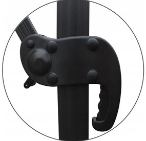 Štýlový sivý slnečník MINI ROMA 2,5 × 2,5 m