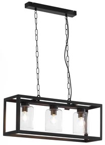 Jupiter 1805 - MC3 - Luster na reťazi MACARI 3xE27/60W/230V čierna