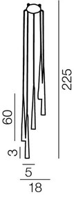 Minimalistické svietidlo Stylo 5 čierne