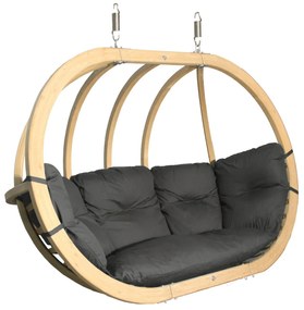 Dvojité závesné hojdacie kreslo O-Zone Premier Swing Pod sivé