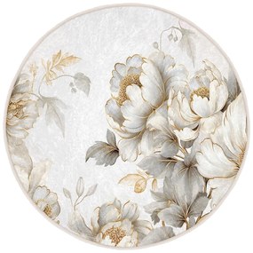 Prateľný okrúhly koberec vo svetlosivej a béžovej farbe ø 100 cm Soft and Gentle – Mila Home