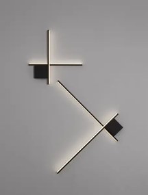 Dizajnové nástenné svietidlo Cross 50 čierna