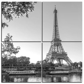Obraz na plátne -  Eiffel Tower - štvorec 3110QD (100x100 cm)