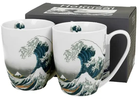 Duo Porcelánový hrnček Hokusai The Great Wave 350 ml sada 2ks