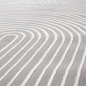 TA Koberec NG89A GRAY/WHITE ELLEN Sivý Obdĺžnikový Rozmer: 140x200 cm