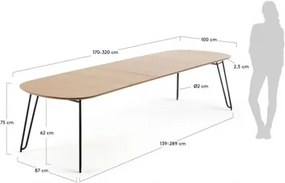 NOVAC oválny jedálenský stôl v 2 veľkostiach 170 x 100 cm