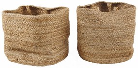 Sada dvoch textilných košov v pieskovo béžovej farbe KAELLA Beliani