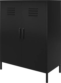 Čierna kovová skrinka 40x102x80 cm Mission District – Støraa