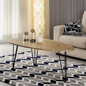 Autronic BONTEC Konferenčný stolík 120x67cm, mdf, divoký dub, AF-3014 OAK Farba: Biela