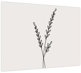 Sklenený obraz - Lúčny kvet N⁰2 (70x50 cm)