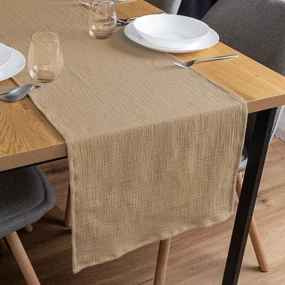 Biante Mušelínový behúň na stôl MSN-024 Pieskovo béžový 20x120 cm