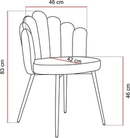 JEDÁLENSKÁ STOLIČKA GIANNA BÉŽOVÁ + ZLATÉ NOHY