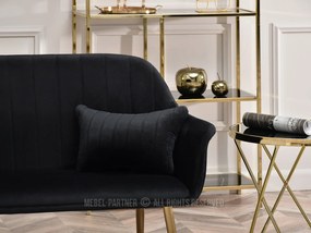 Pohovka Osmol S (čierna + zlatá). Akcia -21%. Vlastná spoľahlivá doprava až k Vám domov. 1111415