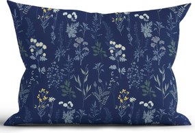 Bavlnená obliečka na vankúš Renforcé 50 × 70 cm - Bianca tmavo modrá