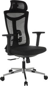 XXXLutz OTOČNÁ STOLIČKA, sieťovina, čierna MID.YOU - Online Only kancelárie - 001918047001