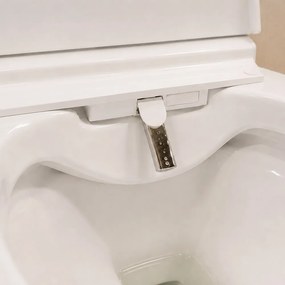 Mereo Mereo, WC s integrovaným elektronickým bidetom, RIMLESS, 592x380x430 mm, keramické, so sedátkom, MER-VSD110S2