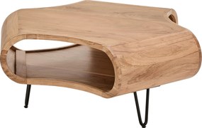 XXXLutz KONFERENČNÝ STOLÍK, čierna, farba akácie, drevo, kov, 95/95/39 cm Carryhome - Stolíky do obývačky - 001630023301