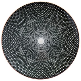 Čierny dezertný tanier Blackin - Ø 21 cm