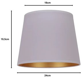Duolla - Tienidlo k stolnej lampe CLASSIC M E27 pr. 24 cm šedá