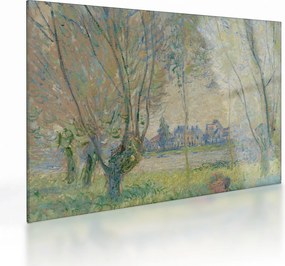 Sklenený obraz - Claude Monet, Woman Seated under the Willows, reprodukcia (70x50 cm)