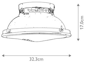 Hinkley HK-AMELIA-F-M-CM - Stropné svietidlo AMELIA 2xE27/40W/230V lesklý chróm