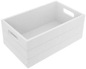 Biely drevený úložný box 36x26x15 cm – Orion