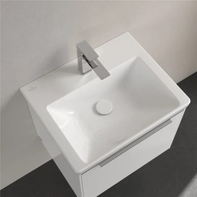 VILLEROY &amp; BOCH Subway 3.0 umývadlo na skrinku s otvorom, bez prepadu, 550 x 440 mm, biela alpská, s povrchom CeramicPlus, 4A70F5R1