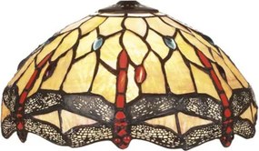 Lampa Tiffany VÁŽKA JANTAR Murano Drops Iron Base 56*25