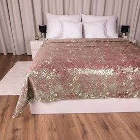 Biante Zamatový prehoz na posteľ Isabela IBL-013 Gold Design staroružový 140x220 cm
