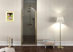 Gelco, ANTIQUE sprchové dvere 800mm, číre sklo, pravé, bronz, svetlý odtieň, GQ1380RCL