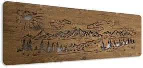 Podsvietený obraz vrchy a les na batériu