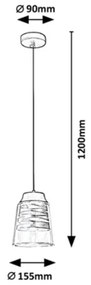 Rabalux - Luster na lanku 1xE27/60W/230V