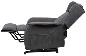 Autronic - TV a relaxačné kreslo "ušiak", elektrické polohovanie, 1 motor 230V/29V, poťah sivá látka - TV-1190 GREY2