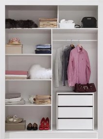 Šatník Duca 160, biela mat