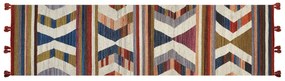 Vlnený kelímový koberec 80 x 300 cm viacfarebný MRGASHAT Beliani