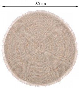 Okrúhly koberec Criss 80 cm svetlohnedý