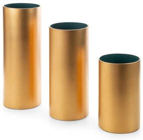 SKLENENÁ VÁZA LIMITED COLLECTION LOTOS 15X40 CM ZLATÁ