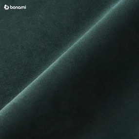 Tmavozelené zamatové kreslo White Label Bon