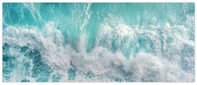 Obraz - Pohľad na vlny oceánu (120x50 cm)