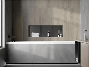 Mexen X-Wall-NR, polica na zapustenie bez príruby 90 x 30 cm, grafitová matná - 19E1903010S