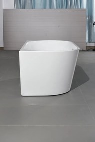 Erga Norah, voľne stojaca vaňa ku stene 150x75 cm + odtoková zátka, biela lesklá, ERG-NORAH-150075-WH-WH