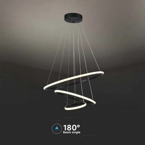 LED Luster na lanku LED/32W/230V 3000K čierna