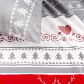 VIANOČNÉ FLANELOVÉ OBLIEČKY FLANELOVE 200X220 CM, 2KS 70X80 CM VZOROVANÉ