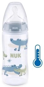 NUK Dojčenská fľaša NUK FC+Temperature Control 300 ml BOX-Flow Control cumlík blue