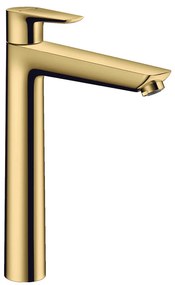 Hansgrohe Talis E, vysoká umývadlová batéria 240 s odtokovou súpravou s tiahlom, zlatá lesklá, HAN-71716990