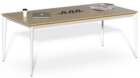 Konferenčný stôl Houseland Profit Meet 01 s 3 zásuvkami 200 cm dub prírodný