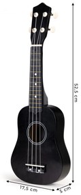 Detské ukulele ZOE čierne